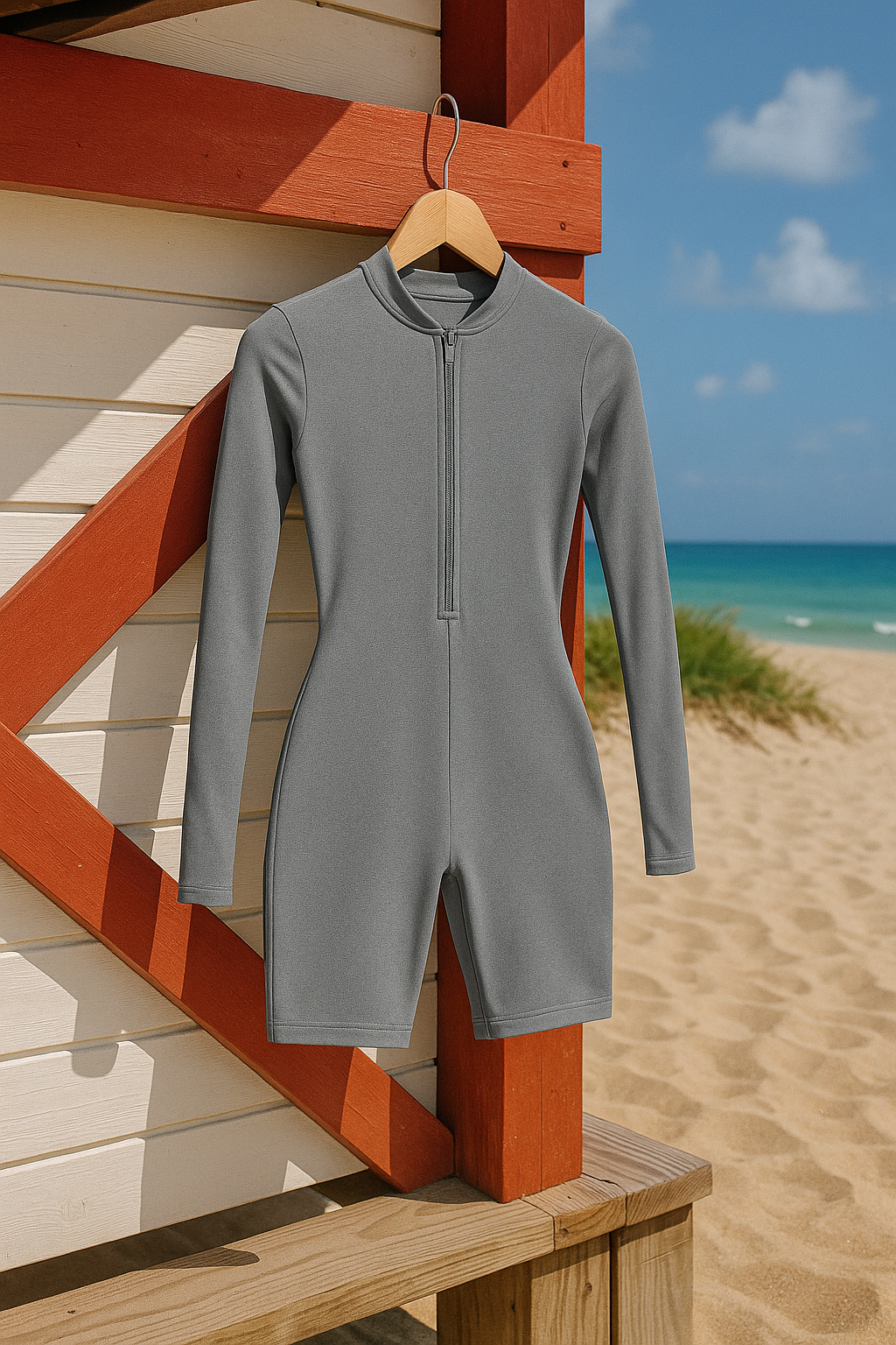 SummerFit – Combinaison Zippée Sculptante pour le Sport & l’Été.