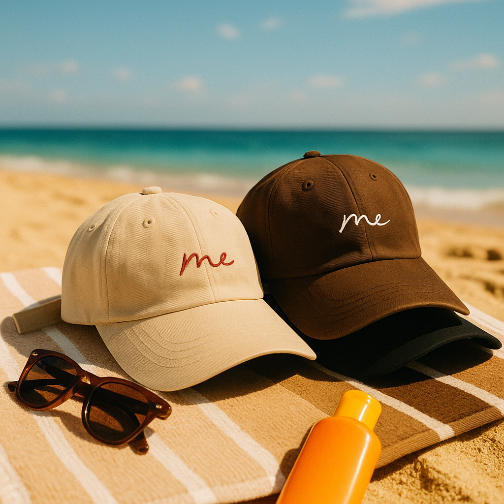 Casquette brodée “Me” - Style rétro, été.