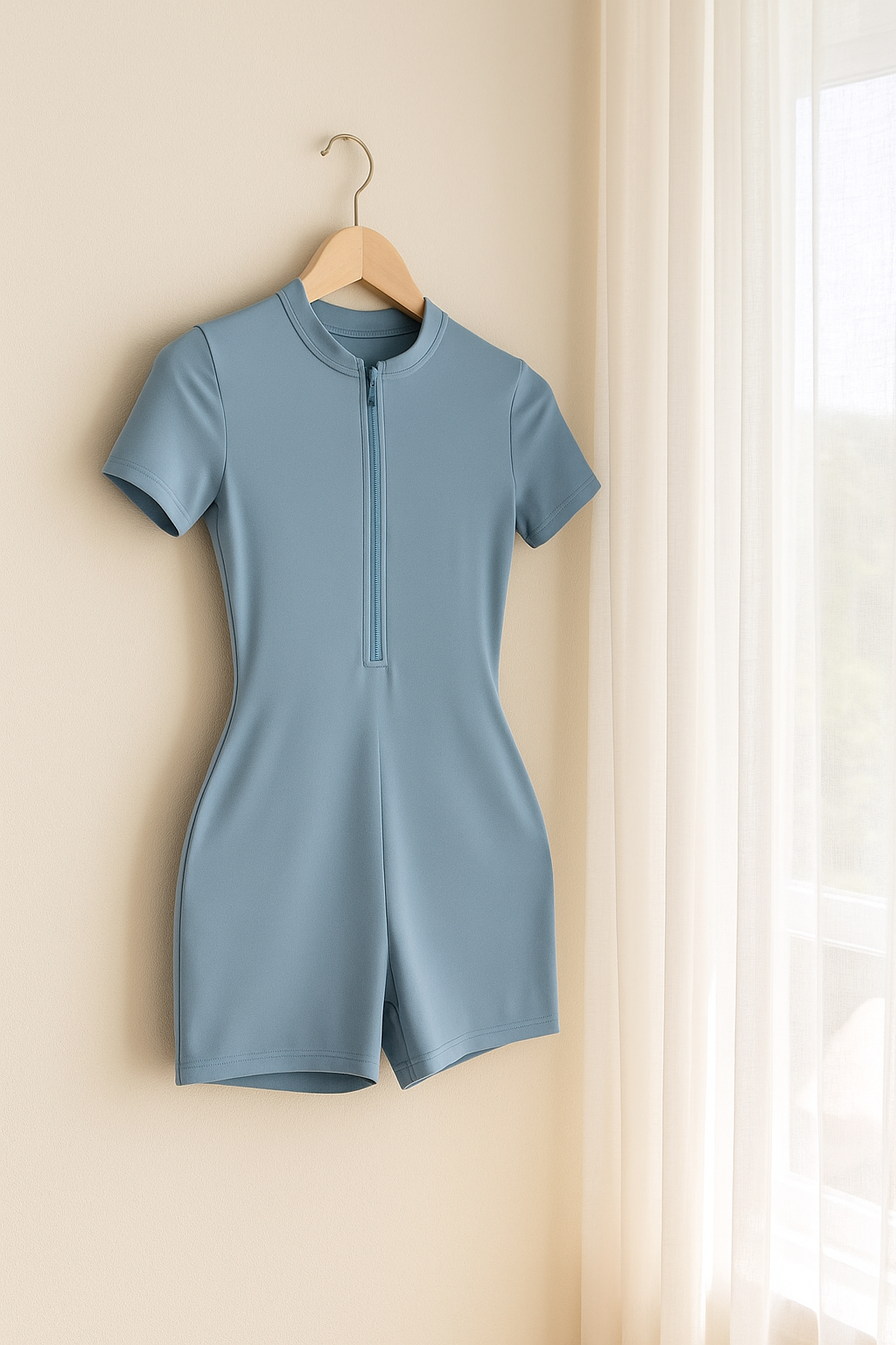 SummerFit – Combinaison Zippée Sculptante pour le Sport & l’Été.