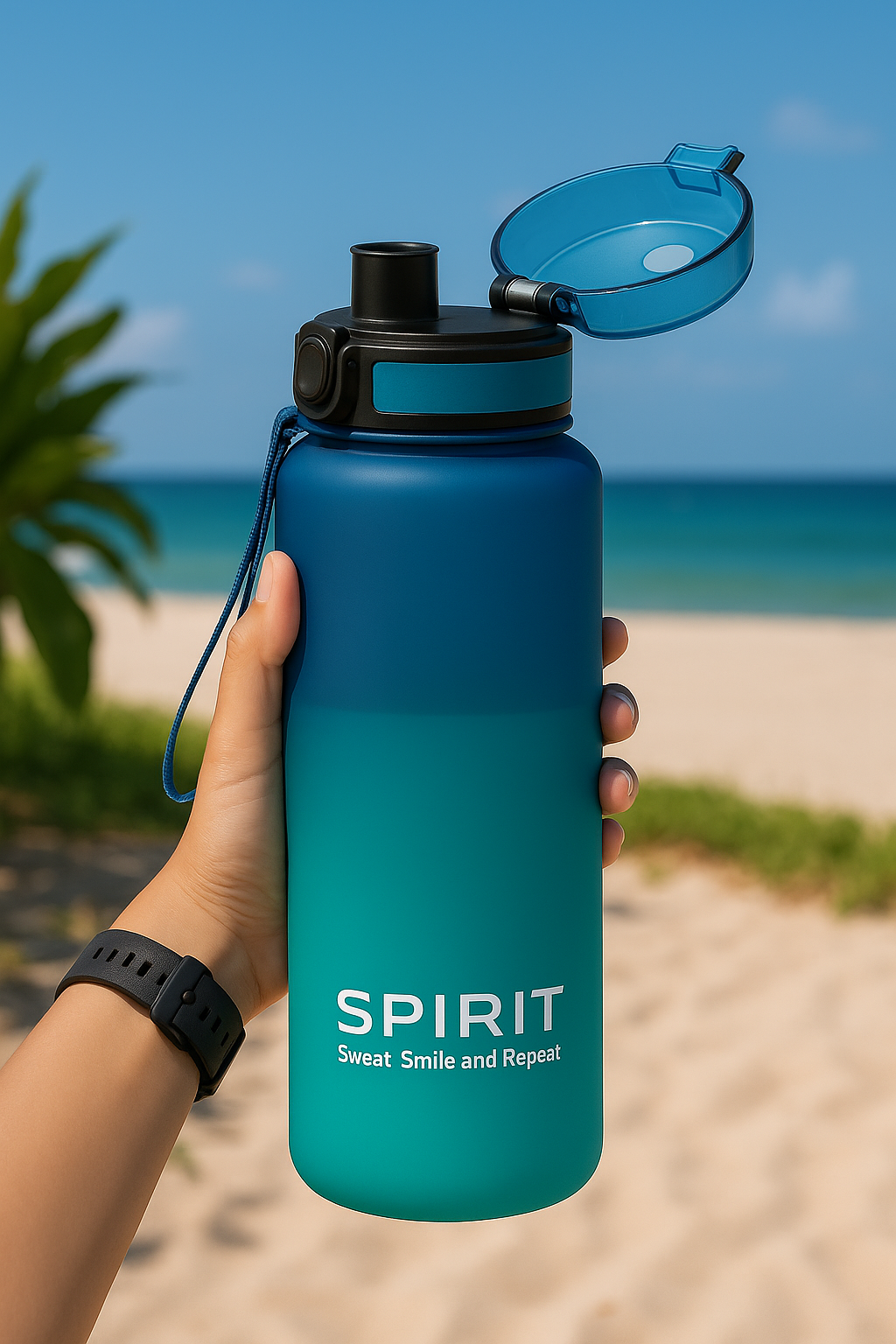 Gourde Sportive 500 ml / 1 L – Grande Capacité, Étanche, Motivée et Réutilisable | Idéale pour Voyage, Sport et Quotidien.