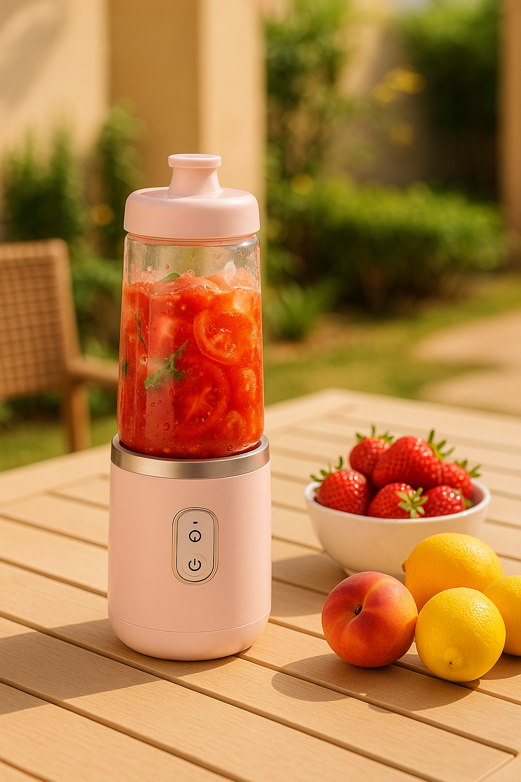 Blender Portable Électrique 400ml – Smoothies & Jus Frais en Été | Recharge USB + 2 Tasses.