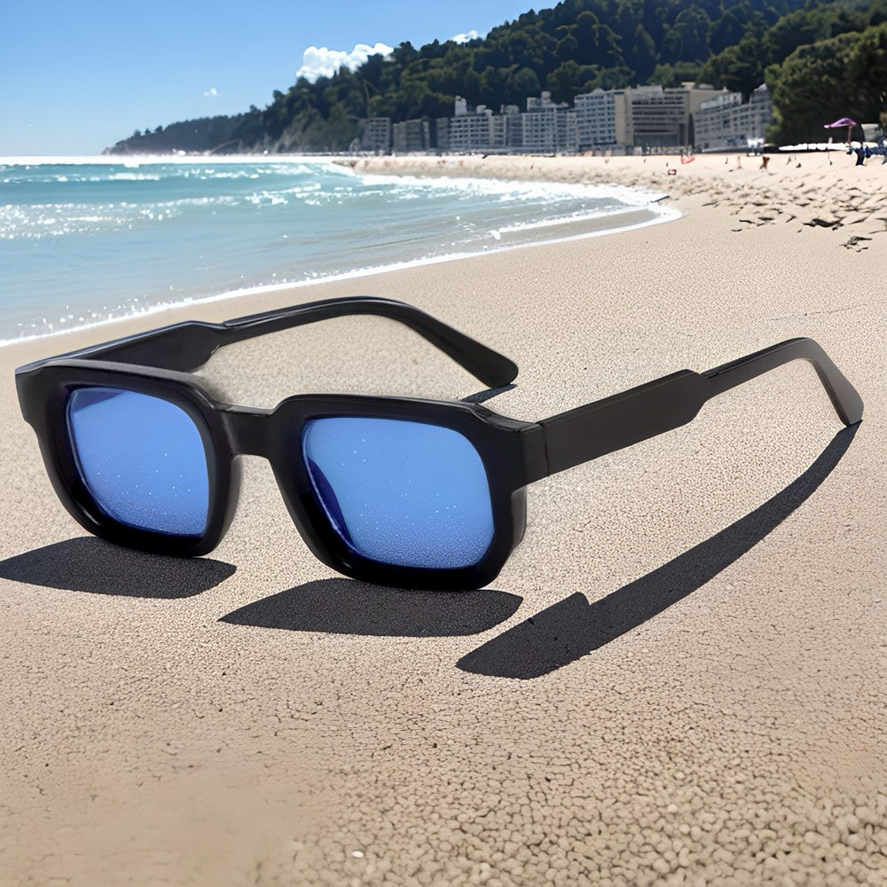 Lunettes de Soleil Rectangulaires Vintage – Look Rétro & Protection UV400 | Unisexe Été 2025.