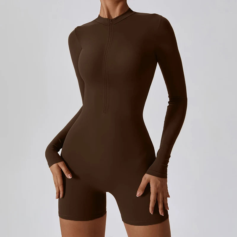 SummerFit – Combinaison Zippée Sculptante pour le Sport & l’Été.