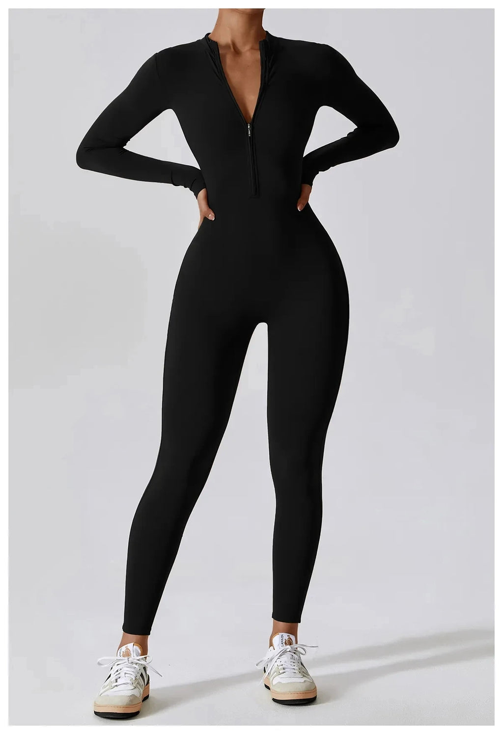SummerFit – Combinaison Zippée Sculptante pour le Sport & l’Été.